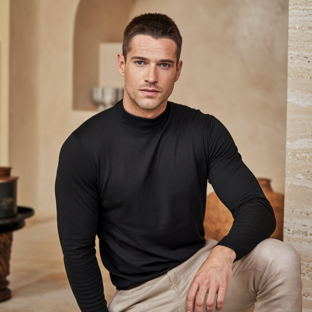 Wool Sweater with a Timeless, Classic Winter Silhouette
