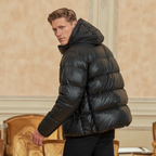 Padded Puffer Jacket with Adjustable Hood