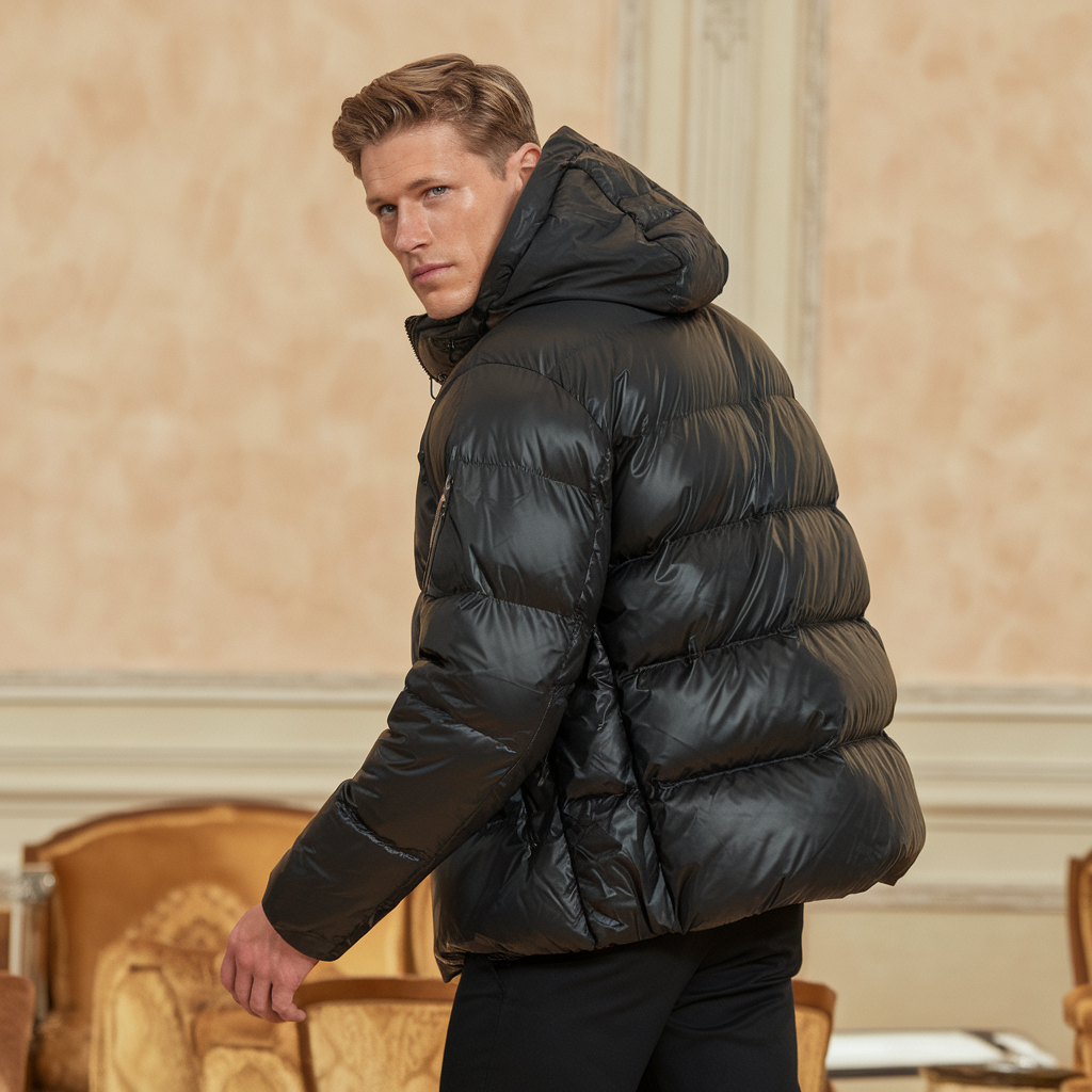 Padded Puffer Jacket with Adjustable Hood