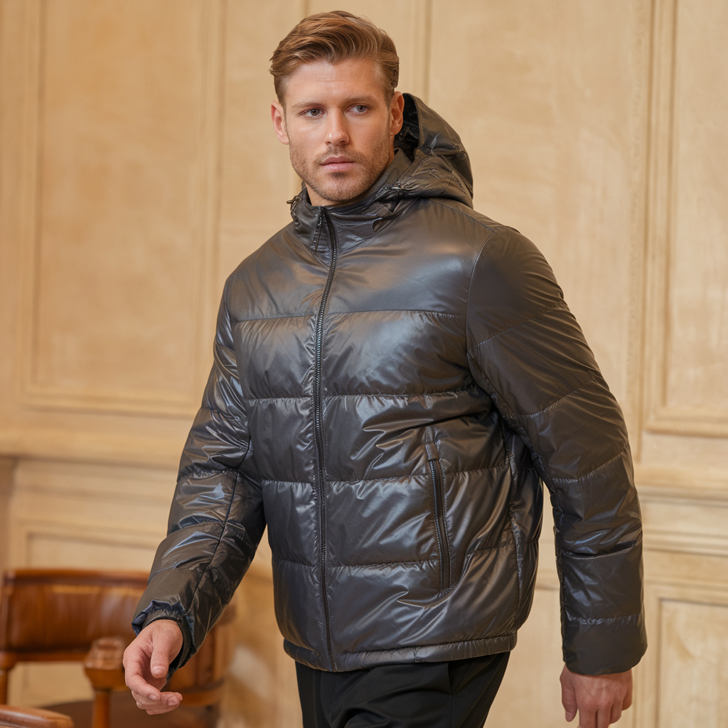 Padded Puffer Jacket with Adjustable Hood