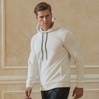 Mjuk fleecehoodie med känguruficka och justerbar huva