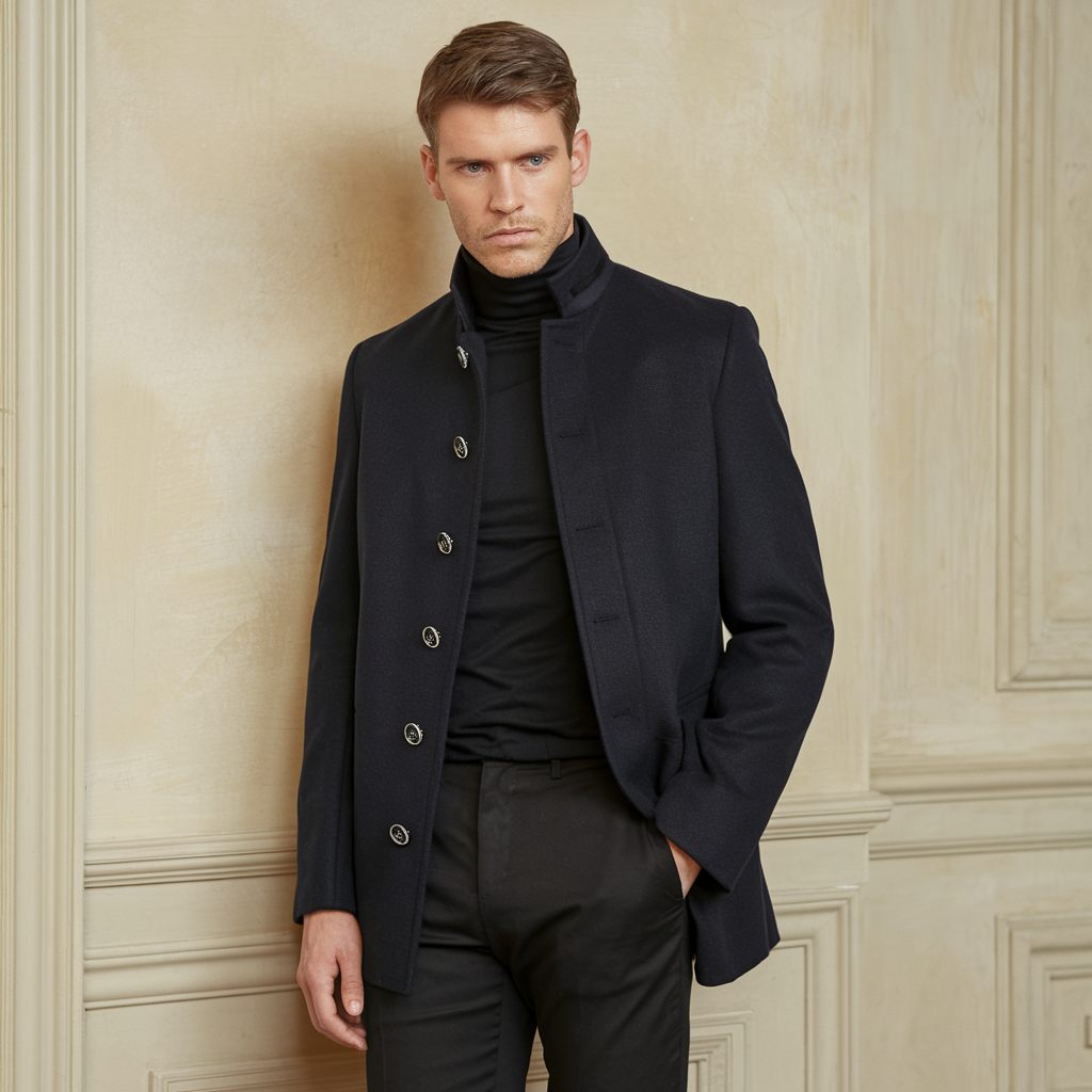 Tailored Wool Trench Coat for Cold Autumn and Winter Days