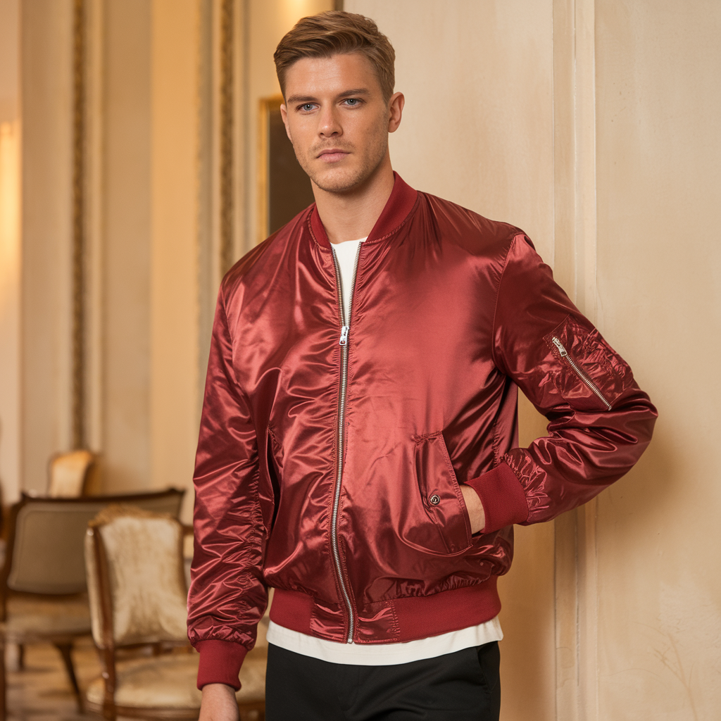 Stand-Collar Pilot Jacket with Soft Lining