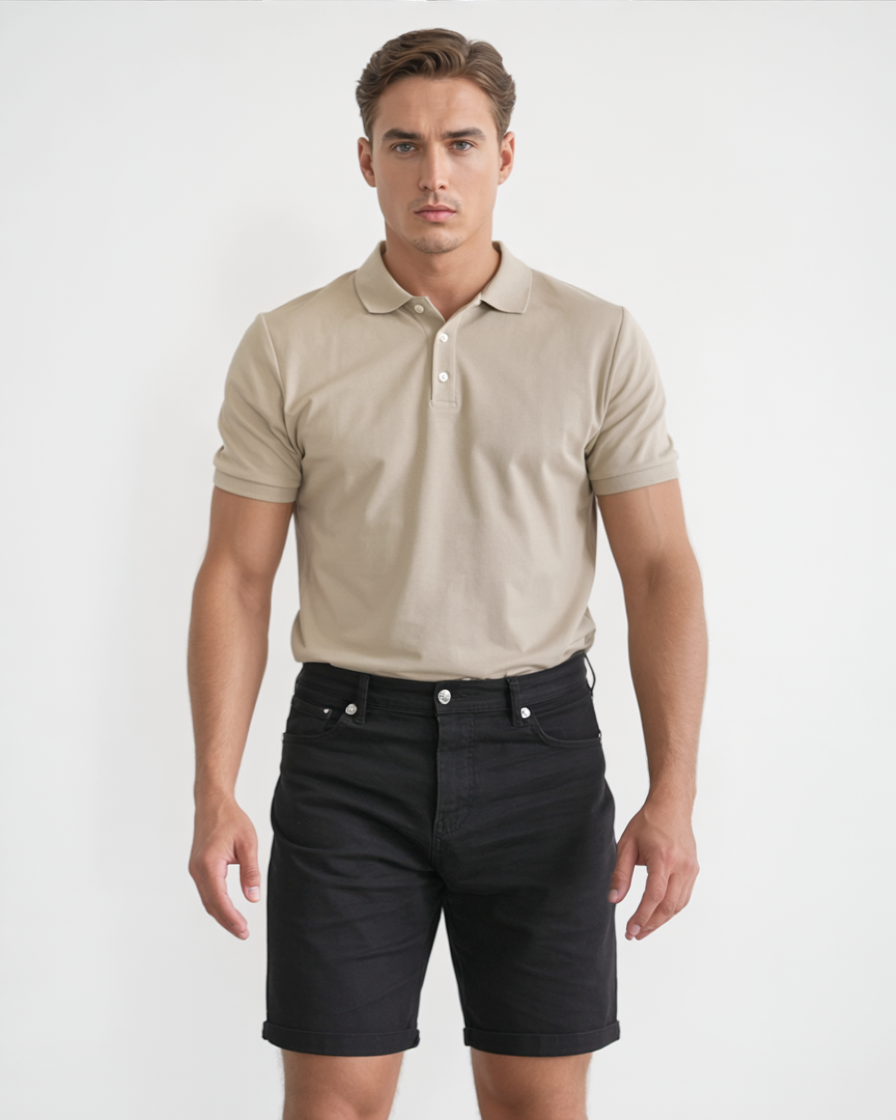 Pantalones cortos de algodón con cintura elástica y cordón para el verano