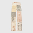 High Waisted Wide Leg Jeans with Cropped Hem