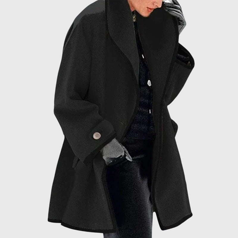 Buttoned Fleece Jacket with Pockets