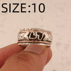 Butterfly and Heart Spinner Ring in Silver Colour with Moving Band