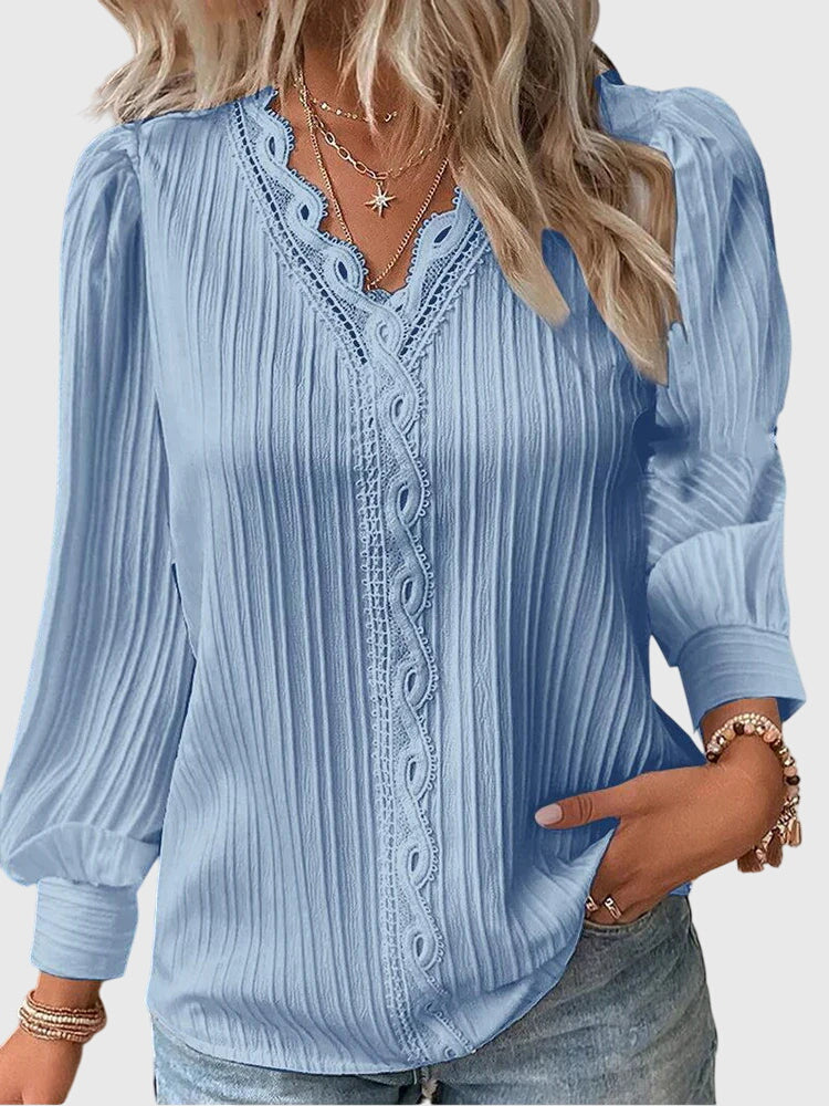 Pullover Blouse with Clean Classic Line