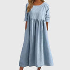 Short Sleeve Midi Dress with Refined Simplicity