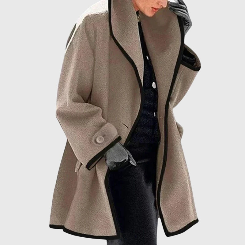 Buttoned Fleece Jacket with Pockets