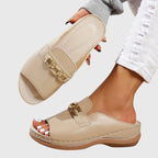 Slip-On Sandals with Shock Absorbing Sole