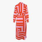 Printed Chiffon Maxi Dress with a Flattering V-Neck