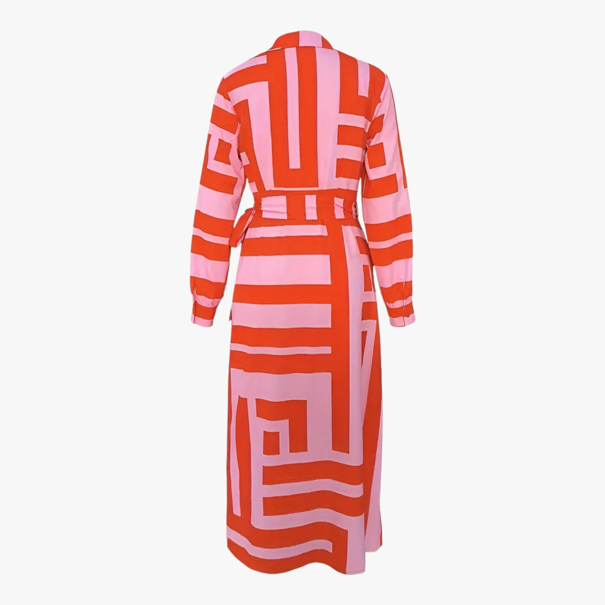 Printed Chiffon Maxi Dress with a Flattering V-Neck