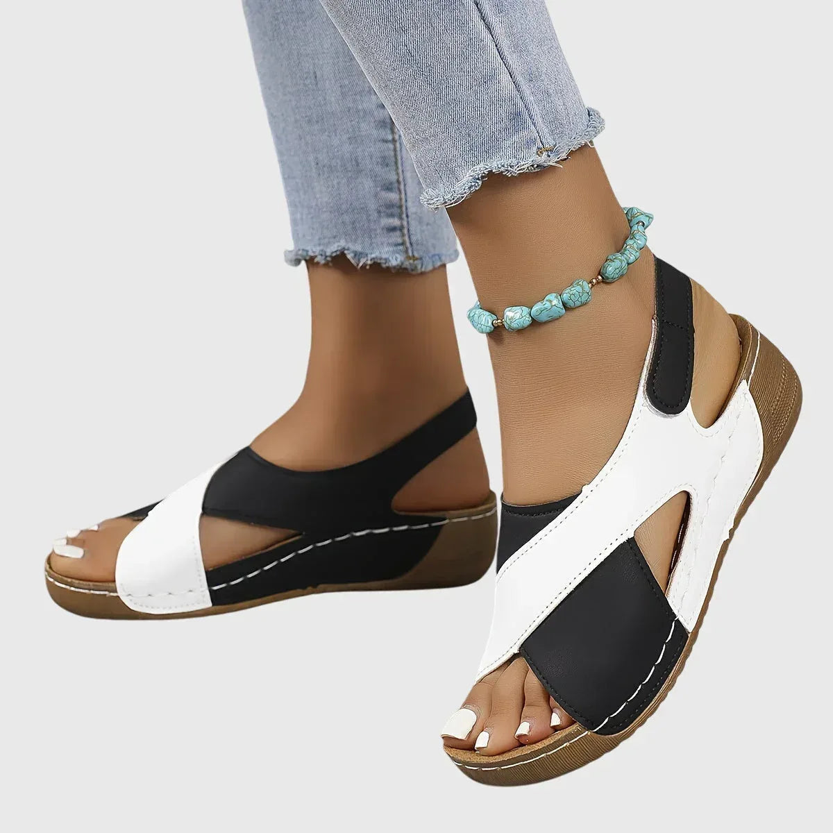 Cushioned Flat Sandals with Adjustable Buckle Straps