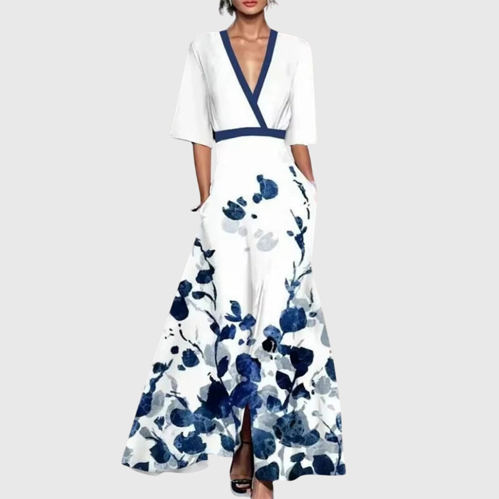 Floral Spring Dress with Airy Handle