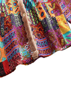 Patchwork Hooded Jacket with Lined Interior