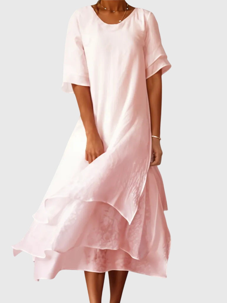 Lightweight Dress with Graceful Draped Fit