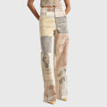 High Waisted Wide Leg Jeans with Cropped Hem