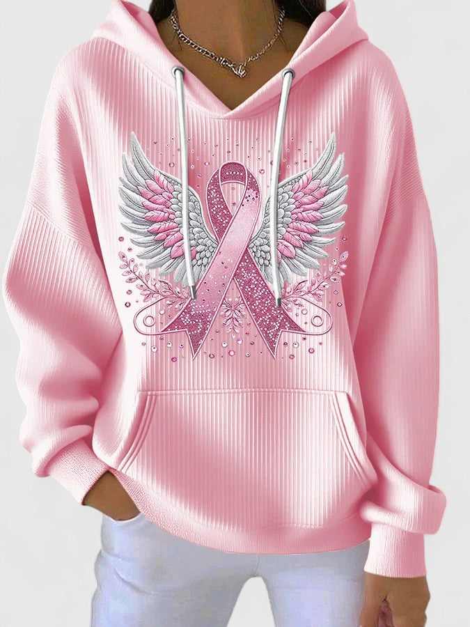 Hooded Jumper with Drawstring and Pockets
