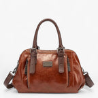 Faux Leather Flap Bag with Adjustable Strap and Magnetic Closure