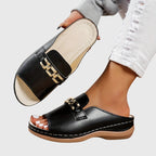 Slip-On Sandals with Shock Absorbing Sole
