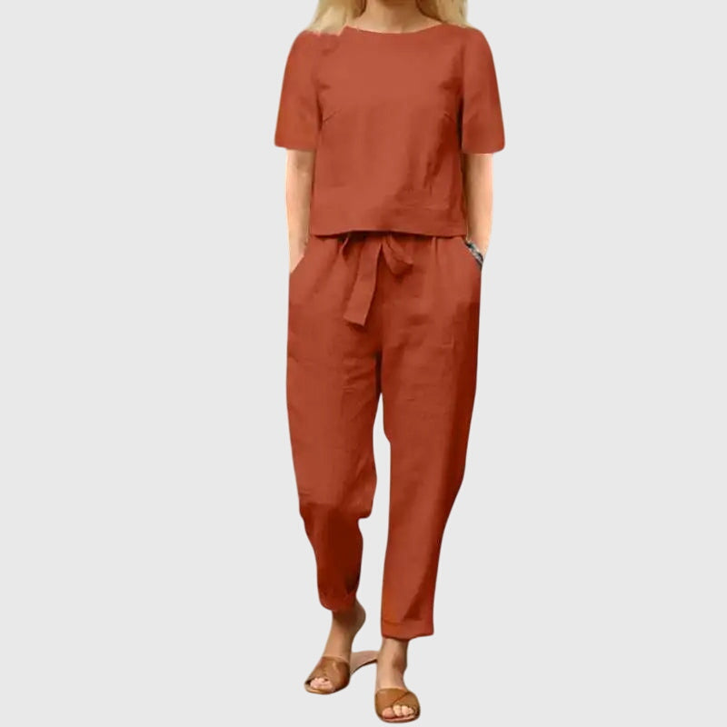 Summer Co-Ord Set with Polished Easy Finish