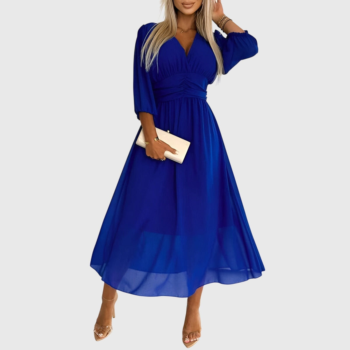Silky Chiffon Dress with Lightweight Drape