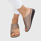 Summer Sandals with Slip-Resistant Sole and Metallic Options