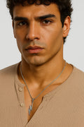 Titanium Steel Necklace with Geometric Pendant