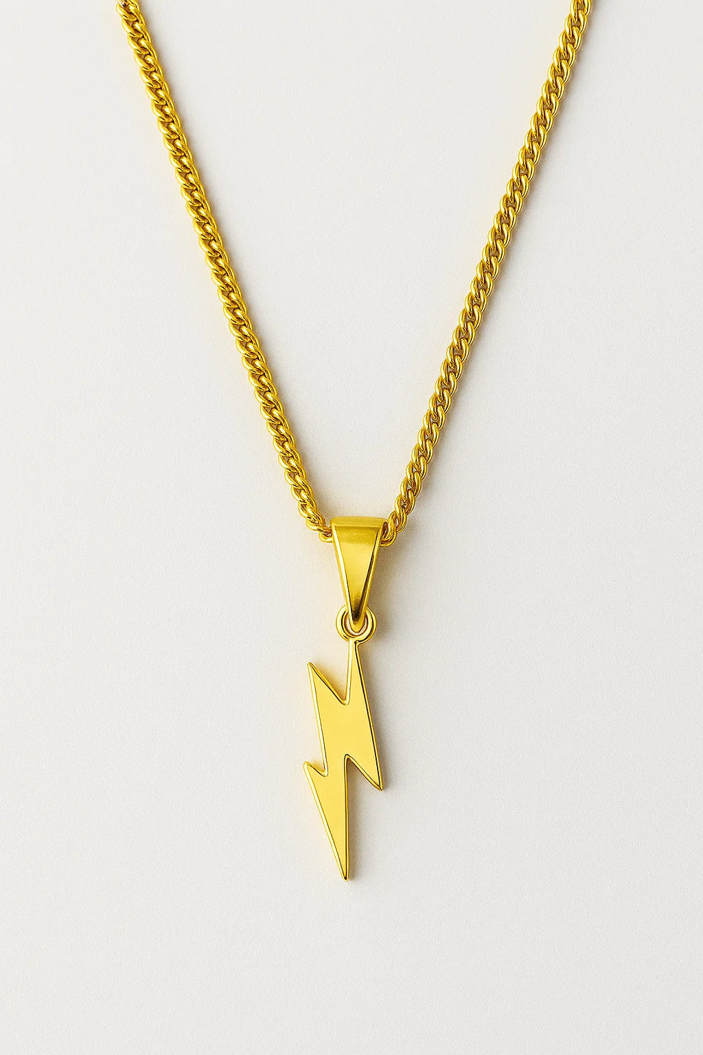 Titanium Steel Necklace with Geometric Pendant