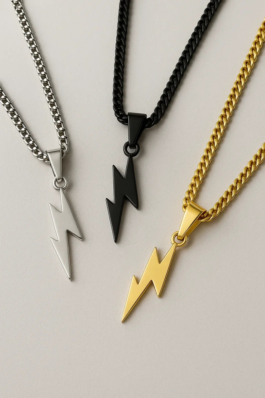 Titanium Steel Necklace with Geometric Pendant