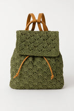 Woven Straw Beach Bag with Adjustable Shoulder Strap