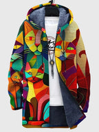 Artistic Print Jacket with Comfortable Fit