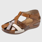 Platform Wedge Sandals with Buckle Strap