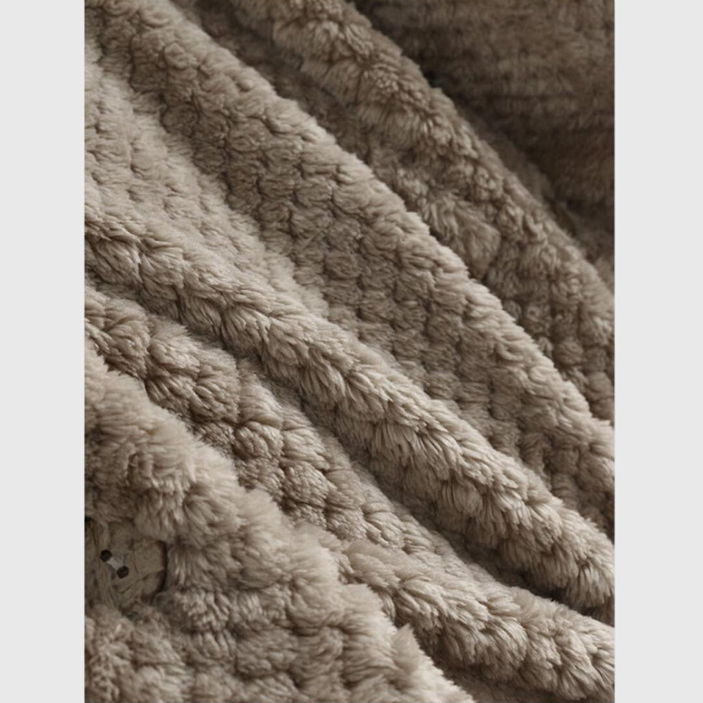 Hooded Fleece Jacket with Soft Warm Handle