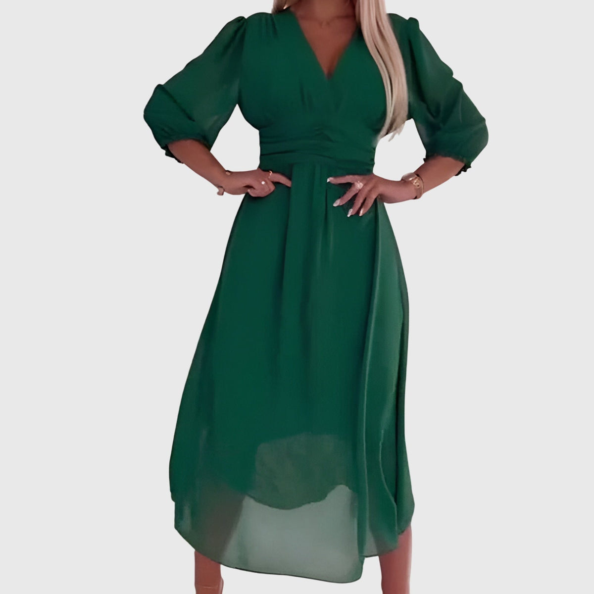 Silky Chiffon Dress with Lightweight Drape