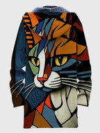 Artistic Print Jacket with Comfortable Fit