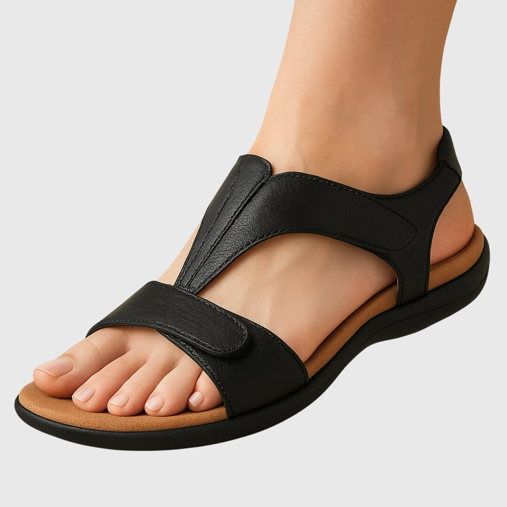 Sandalias con tira de velcro y plantilla acolchada