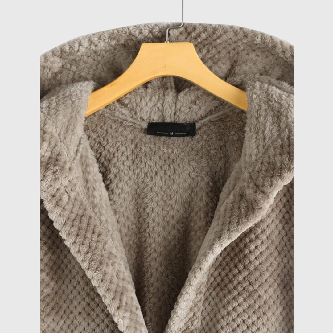 Hooded Fleece Jacket with Soft Warm Handle
