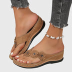 Contoured Flip Flops with Supportive Footbed