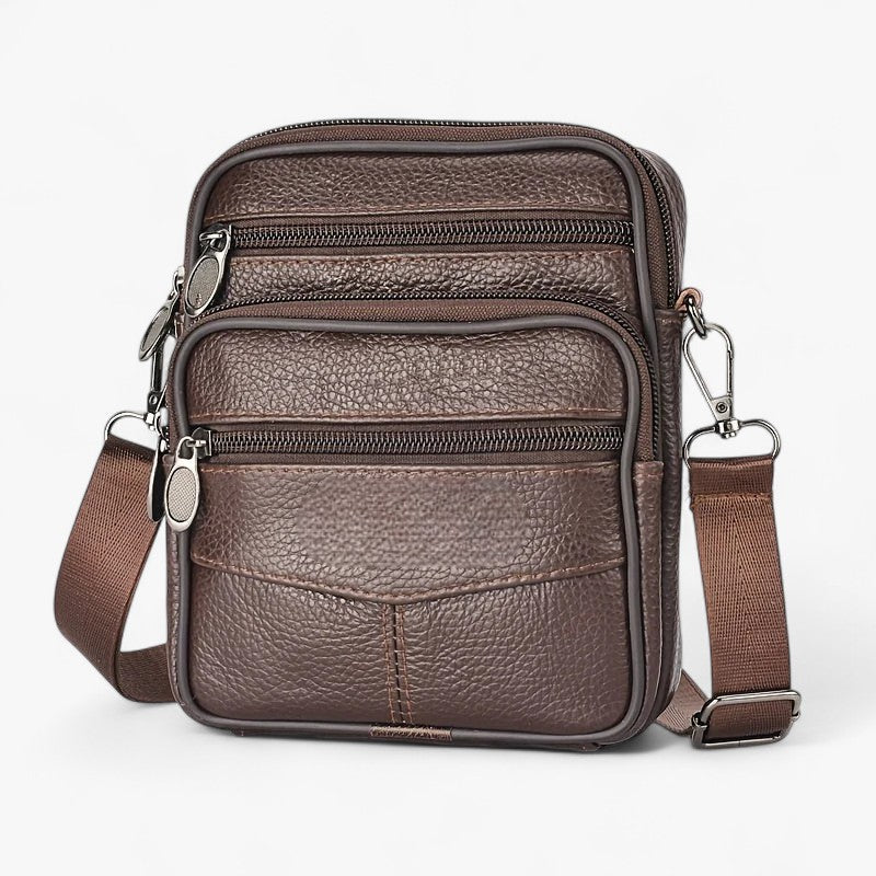 Vertical Crossbody Bag with Multiple Compartments