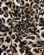 Leopard Print Coat with Drawstring and Zip Front