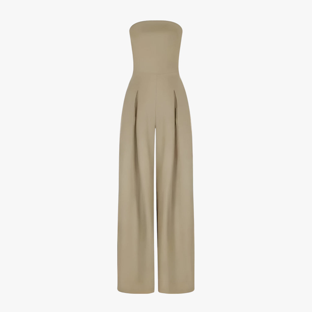 Strapless Corset-Effect Jumpsuit with Sculpted Fit