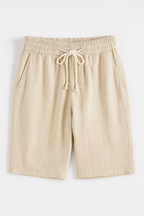 Lightweight Linen Shorts with Drawstring Waist