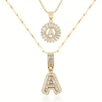 Pavé Letter Initial Necklace with Sparkling Finish