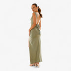 Calf-length midi dress with a flared silhouette