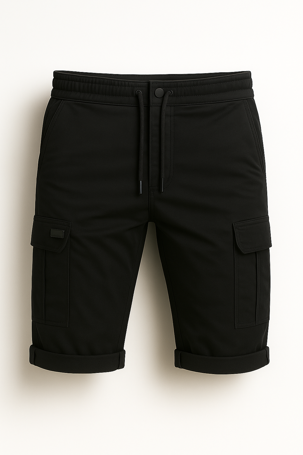 Cotton-Blend Cargo Bermuda Shorts with Drawstring Waist