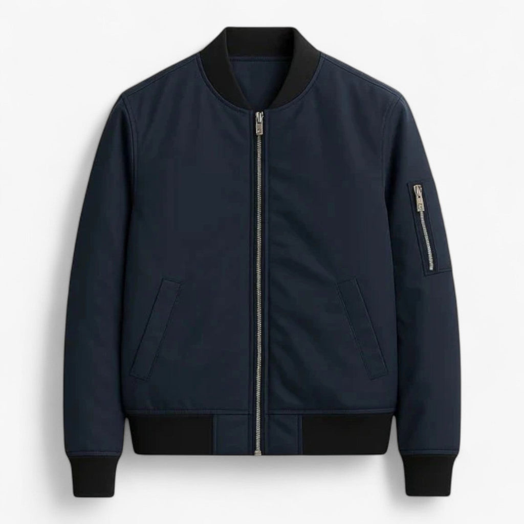 Chaqueta minimalista con cremallera para el entretiempo, para hombre