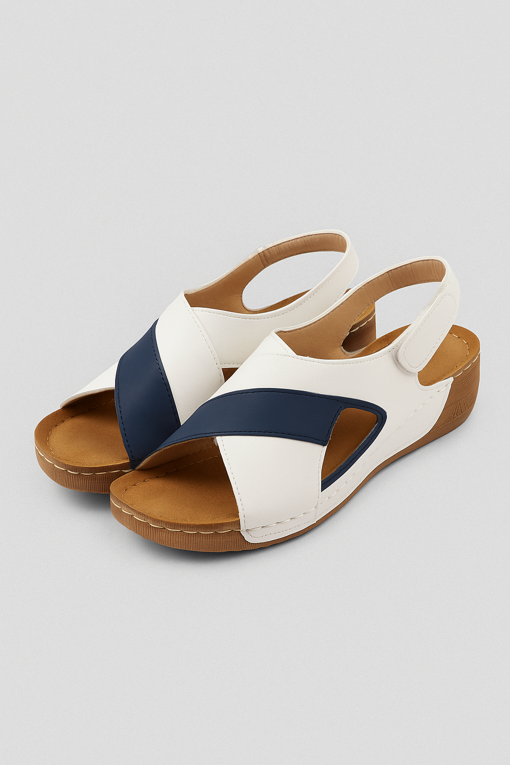 Sandalias de tiras cruzadas con plantilla acolchada para el verano
