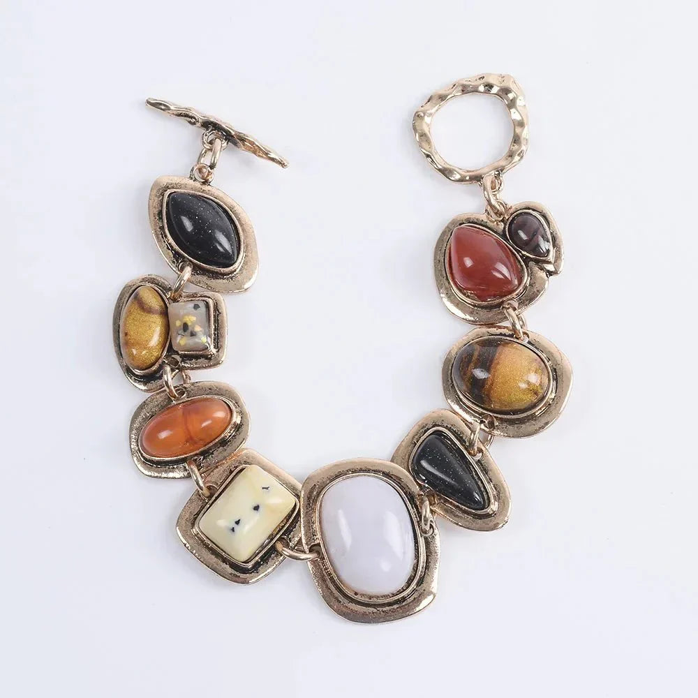 Bohemian Beaded Bracelet with Ethnic-Inspired Pattern